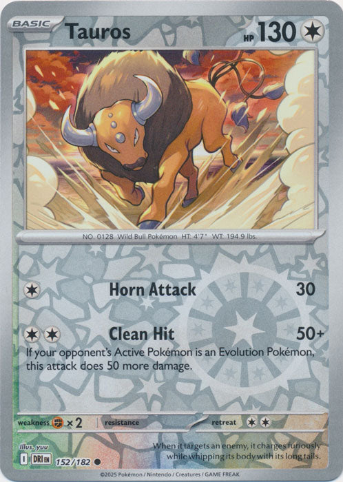 Tauros - 152/182 - Common - Reverse Holo