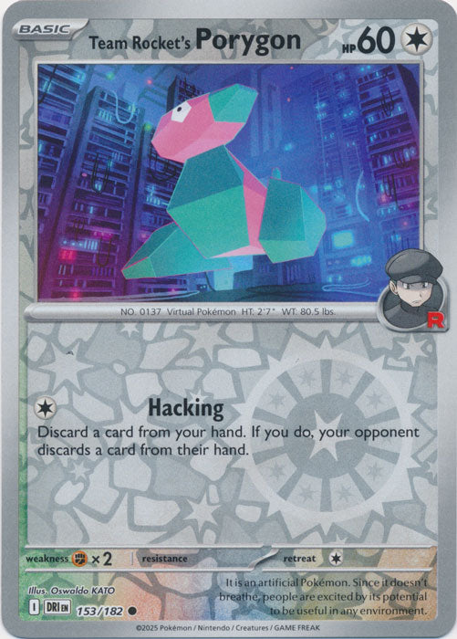Team Rocket's Porygon - 153/182 - Common - Reverse Holo