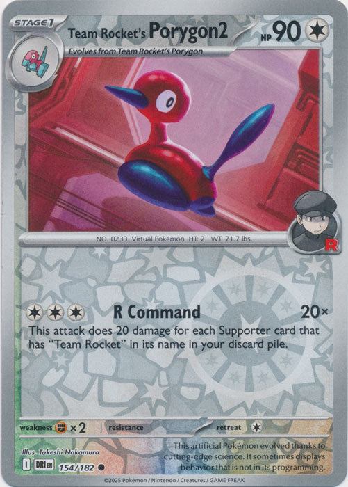 Team Rocket's Porygon2 - 154/182 - Common - Reverse Holo