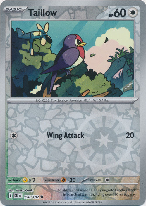 Taillow - 156/182 - Common - Reverse Holo