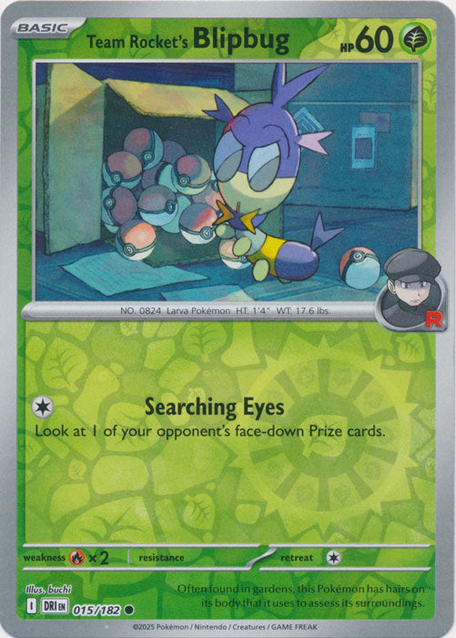 Team Rocket's Blipbug - 015/182 - Common - Reverse Holo
