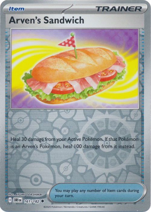 Arven's Sandwich - 161/182 - Uncommon - Reverse Holo