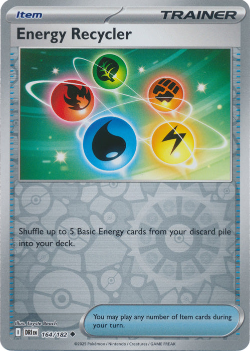 Energy Recycler - 164/182 - Uncommon - Reverse Holo