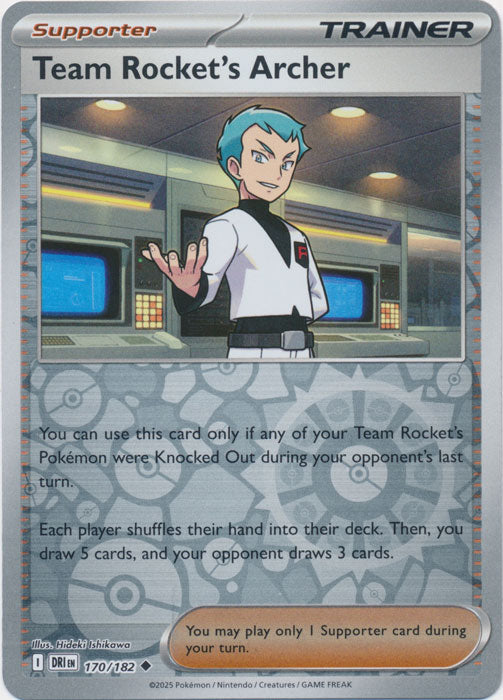 Team Rocket's Archer - 170/182 - Uncommon - Reverse Holo