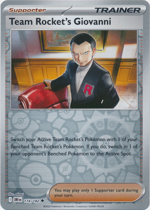 Team Rocket's Giovanni - 174/182 - Uncommon - Reverse Holo