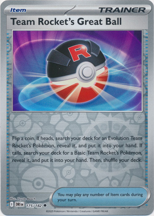 Team Rocket's Great Ball - 175/182 - Uncommon - Reverse Holo
