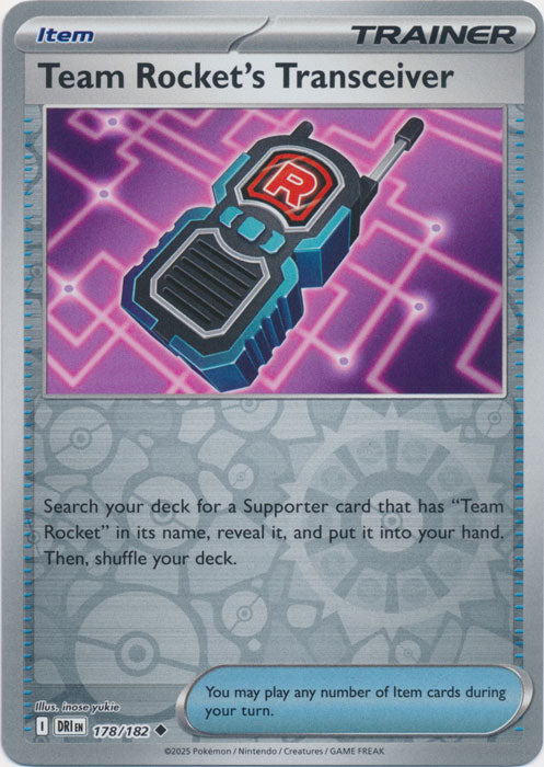 Team Rocket's Transceiver - 178/182 - Uncommon - Reverse Holo