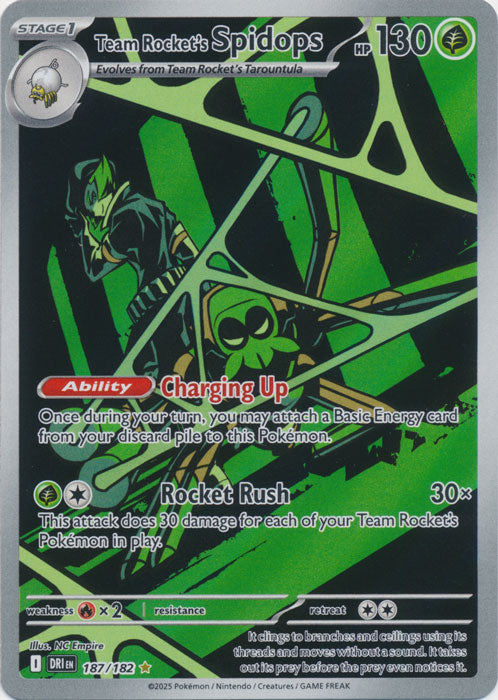 Team Rocket's Spidops - 187/182 - Illustration Rare