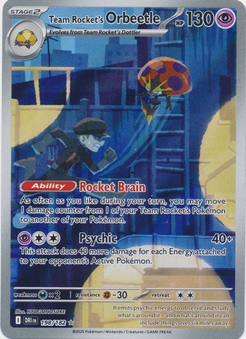 Team Rocket's Orbeetle - 198/182 - Illustration Rare