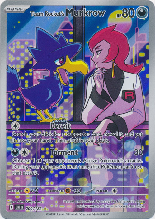 Team Rocket's Murkrow - 200/182 - Illustration Rare