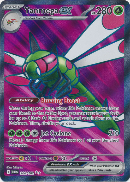 Yanmega ex - 206/182 - Full Art Ultra Rare