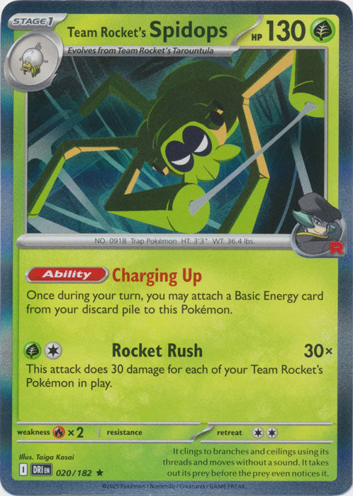 Team Rocket's Spidops - 020/182 - Rare