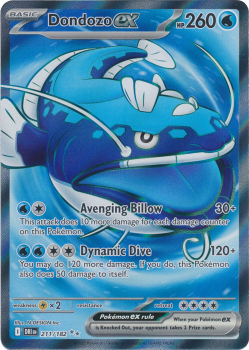 Dondozo ex - 211/182 - Full Art Ultra Rare