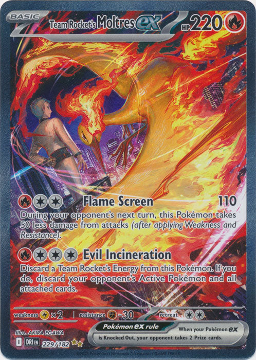 Team Rocket's Moltres ex - 229/182 - Special Illustration Rare