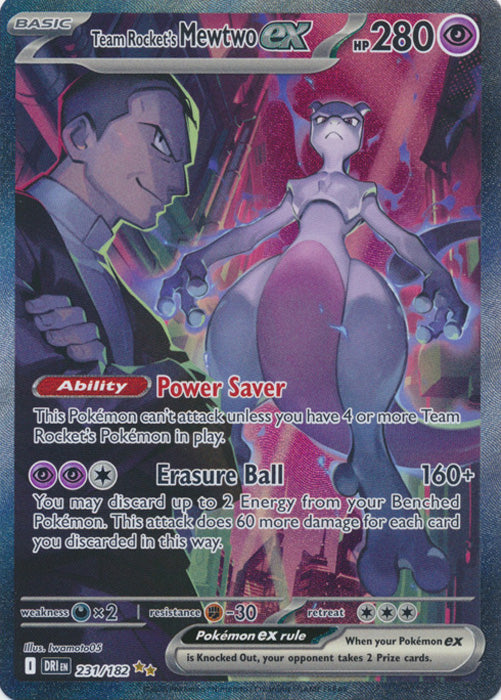 Team Rocket's Mewtwo ex - 231/182 - Special Illustration Rare
