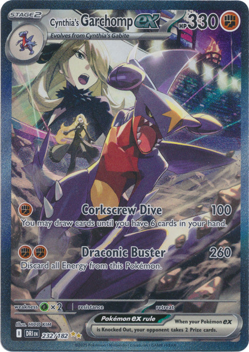 Cynthia's Garchomp ex - 232/182 - Special Illustration Rare