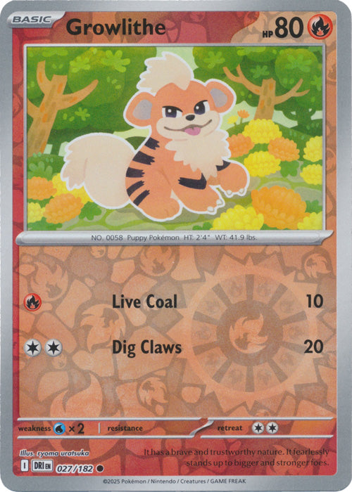 Growlithe - 027/182 - Common - Reverse Holo