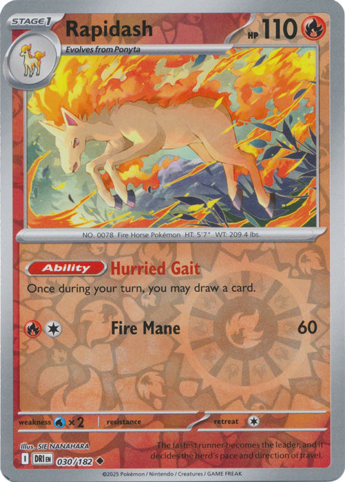 Rapidash - 030/182 - Uncommon - Reverse Holo
