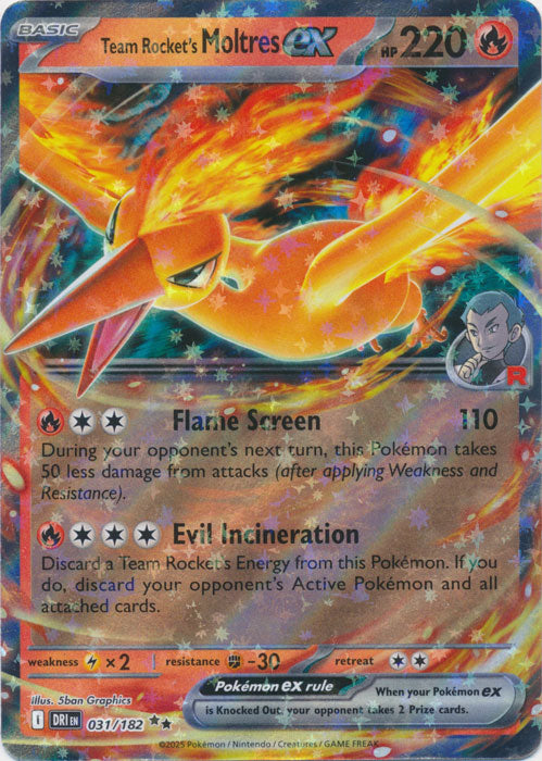 Team Rocket's Moltres ex - 031/182 - Double Rare