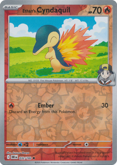 Ethan's Cyndaquil - 032/182 - Common - Reverse Holo