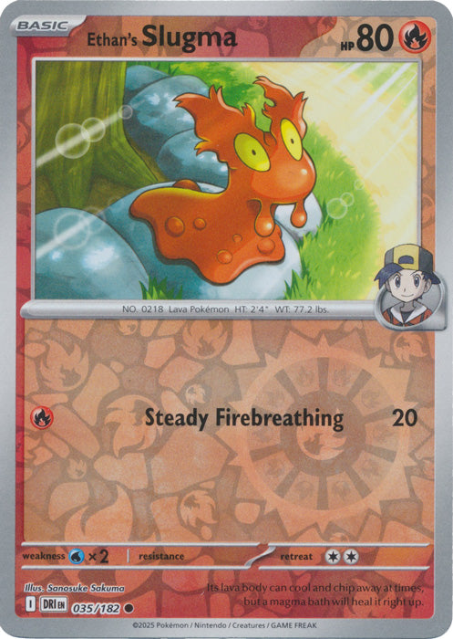 Ethan's Slugma - 035/182 - Common - Reverse Holo