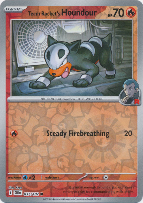 Team Rocket's Houndour - 037/182 - Common - Reverse Holo