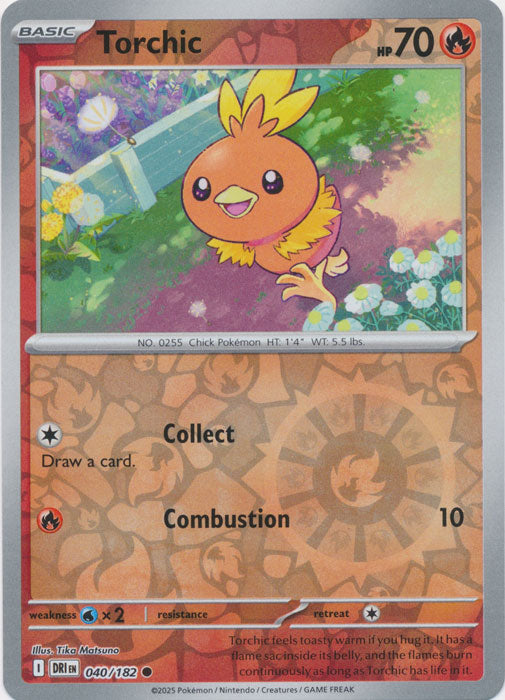 Torchic - 040/182 - Common - Reverse Holo