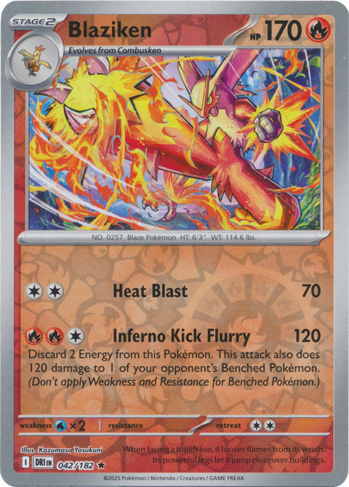 Blaziken - 042/182 - Rare - Reverse Holo