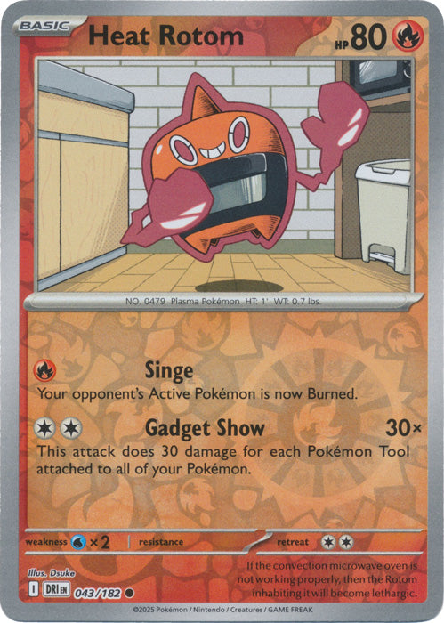 Heat Rotom - 043/182 - Common - Reverse Holo