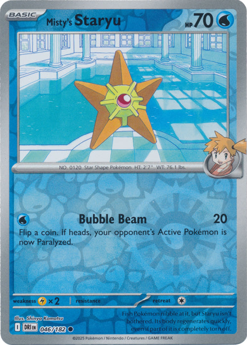 Misty's Staryu - 046/182 - Common - Reverse Holo