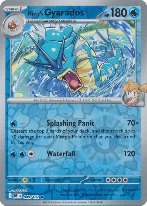 Misty's Gyarados - 049/182 - Rare - Reverse Holo