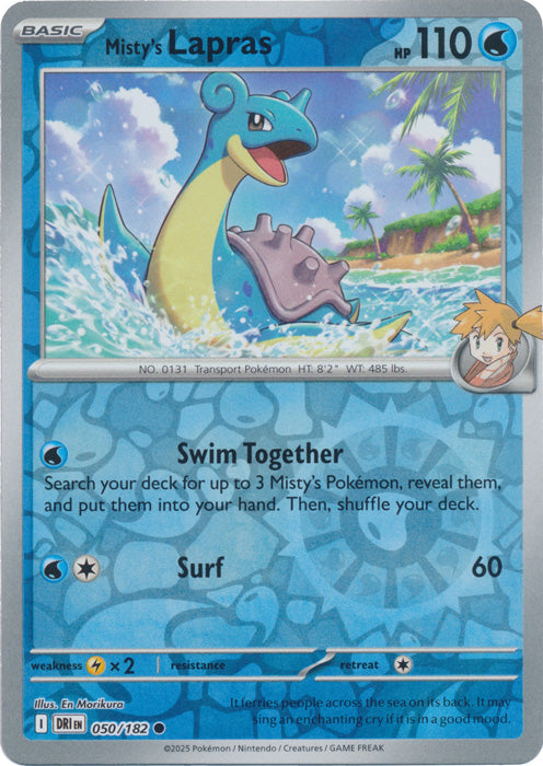 Misty's Lapras - 050/182 - Common - Reverse Holo