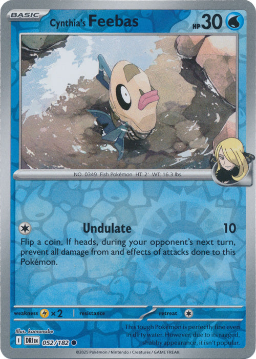 Cynthia's Feebas - 052/182 - Common - Reverse Holo
