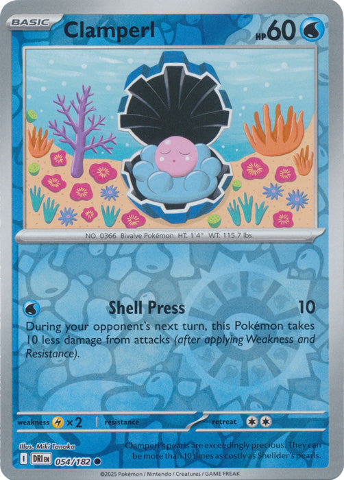 Clamperl - 054/182 - Common - Reverse Holo