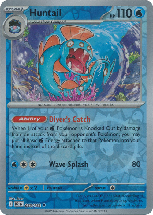 Huntail - 055/182 - Uncommon - Reverse Holo