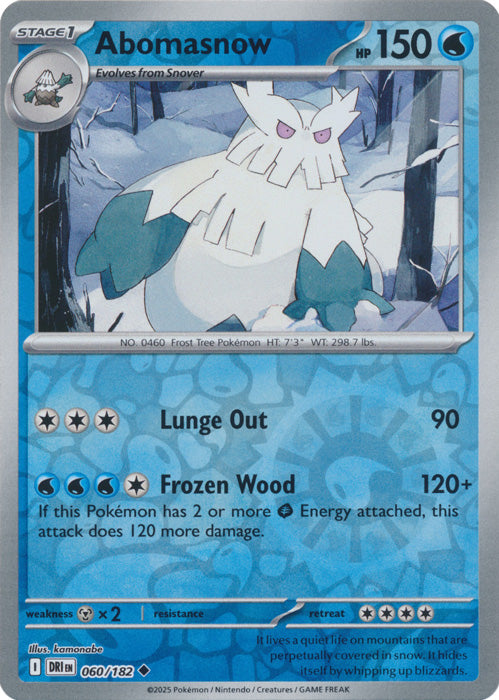 Abomasnow - 060/182 - Uncommon - Reverse Holo