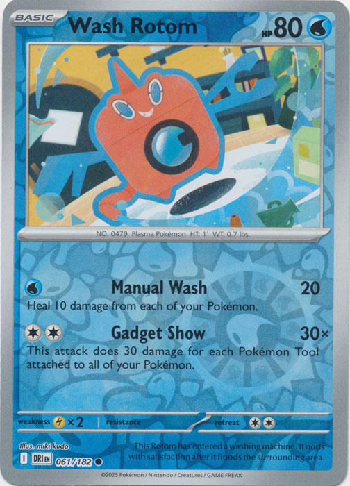 Wash Rotom - 061/182 - Common - Reverse Holo