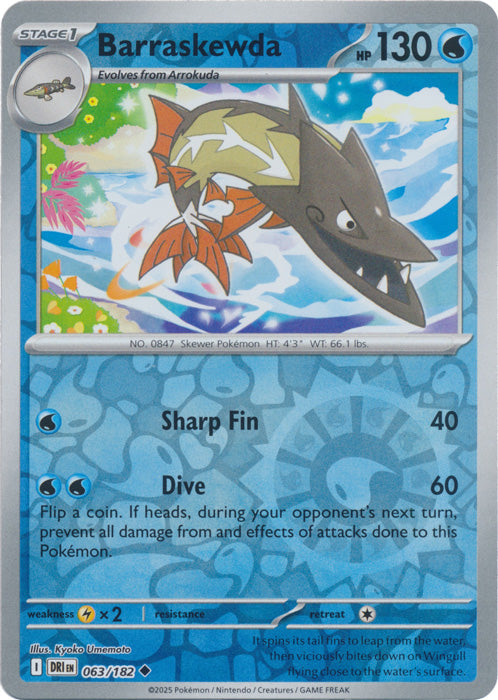 Barraskewda - 063/182 - Uncommon - Reverse Holo