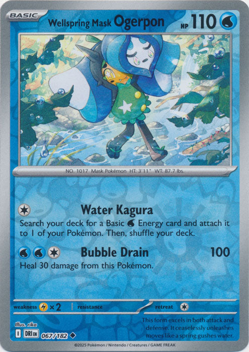 Wellspring Mask Ogerpon - 067/182 - Uncommon - Reverse Holo