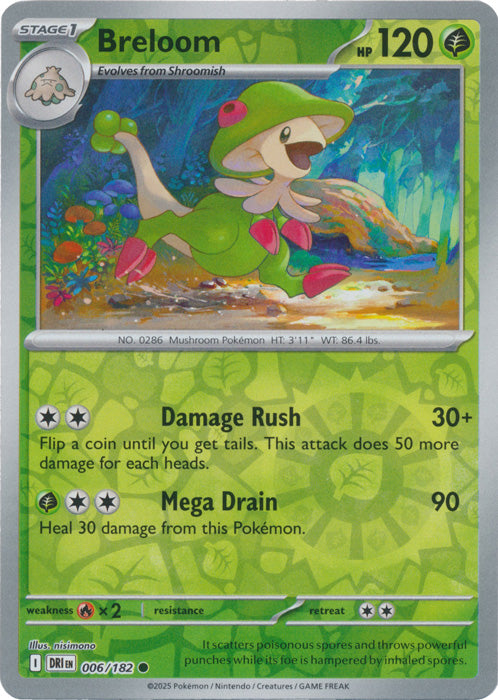 Breloom - 006/182 - Common - Reverse Holo