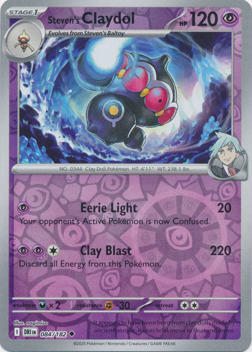 Steven's Claydol - 084/182 - Uncommon - Reverse Holo