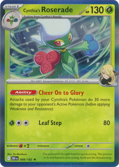 Cynthia's Roserade - 008/182 - Rare