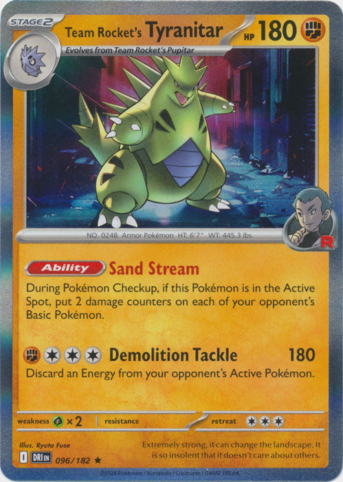 Team Rocket's Tyranitar - 096/182 - Rare