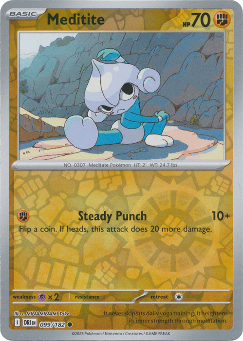 Meditite - 099/182 - Common - Reverse Holo