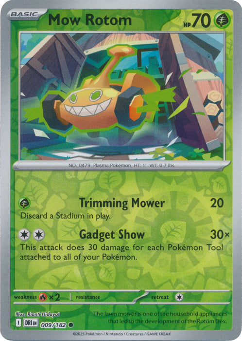 Mow Rotom - 009/182 - Common - Reverse Holo