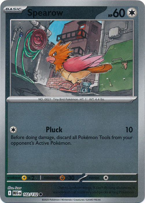 Spearow - 102/132 - Common - Reverse Holo