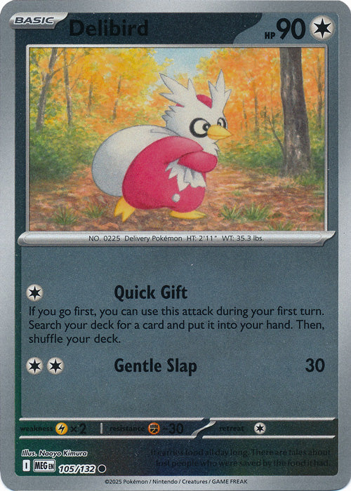 Delibird - 105/132 - Common - Reverse Holo