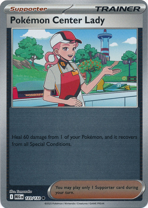 Pokemon Center Lady - 123/132 - Common - Reverse Holo