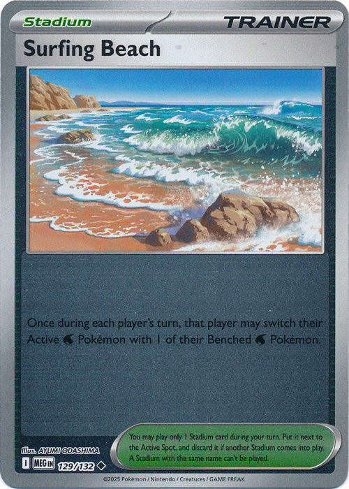 Surfing Beach - 129/132 - Uncommon - Reverse Holo