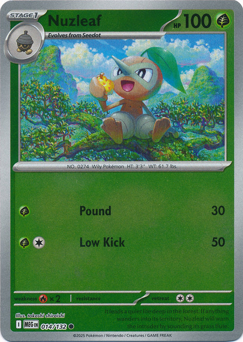 Nuzleaf - 014/132 - Common - Reverse Holo